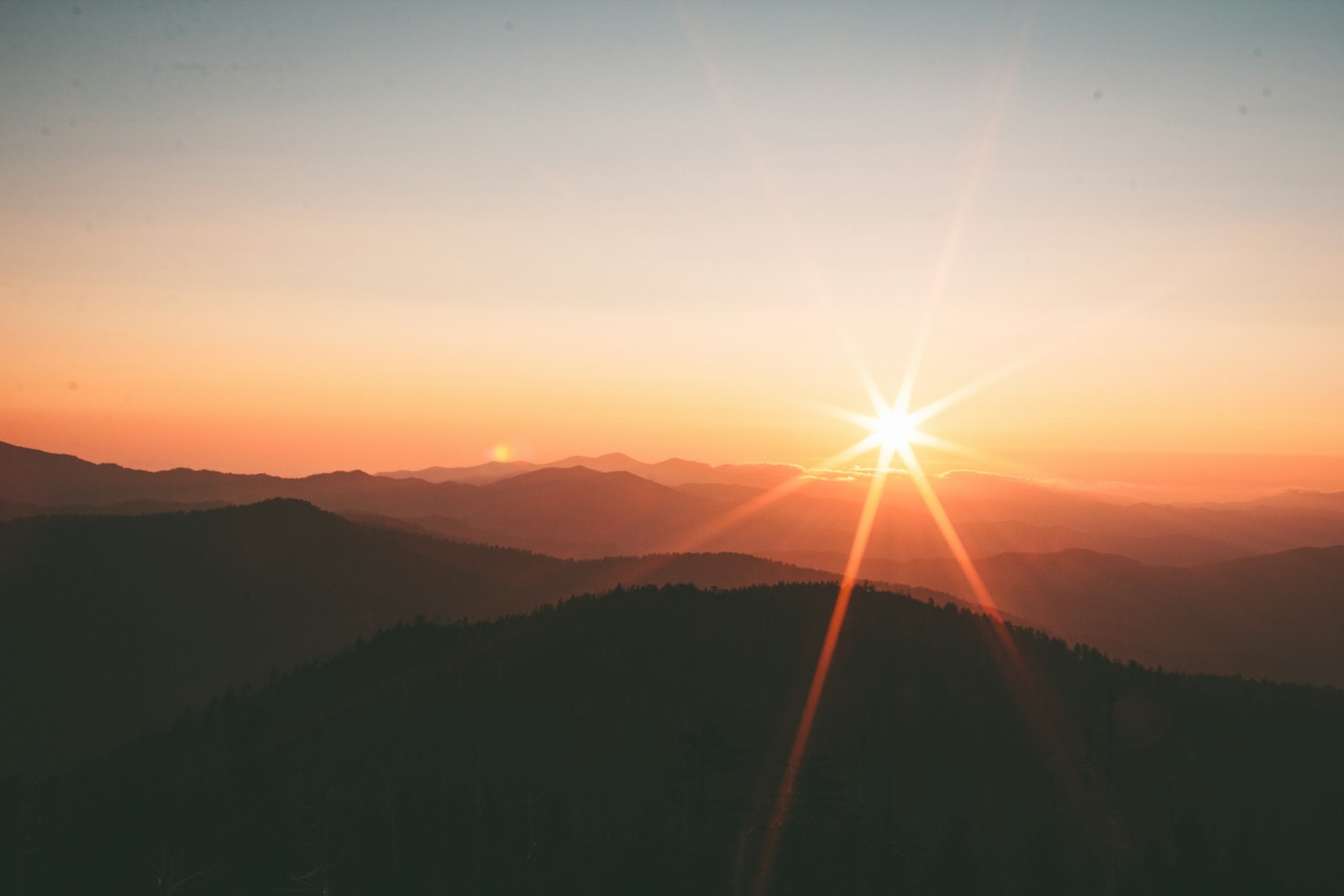 Open sky with warm light and breathing room